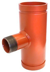 T-3 12X6 S40 GALVANIZED GROOVED X THREADED TEE