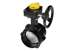 8710-1 8 DUCTILE IRON T BARE STEM GROOVED BUTTERFLY VALVE