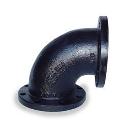 8 150 FLANGED 90 ELBOW BLACK