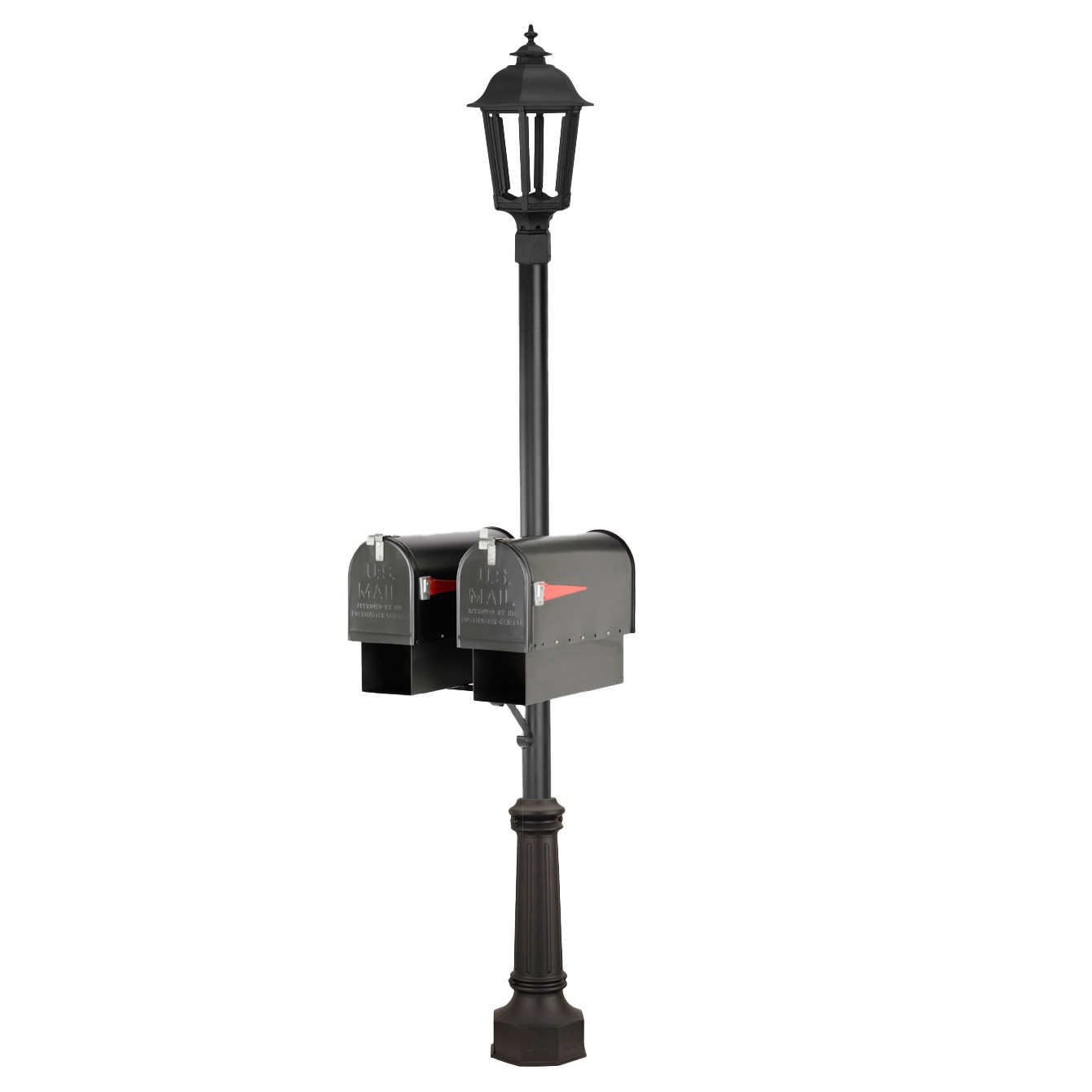 Dual Box, Smooth Post | American Gas Lamp Works