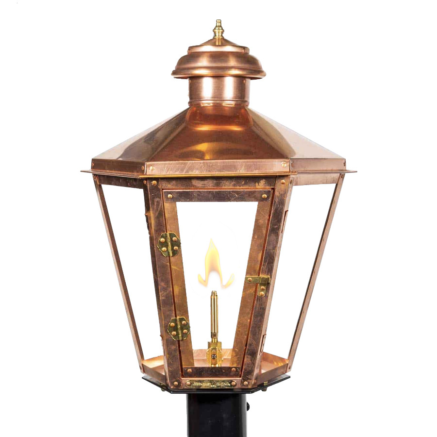 The Athena Copper Lantern - Residential Size | American Gas Lamp Works