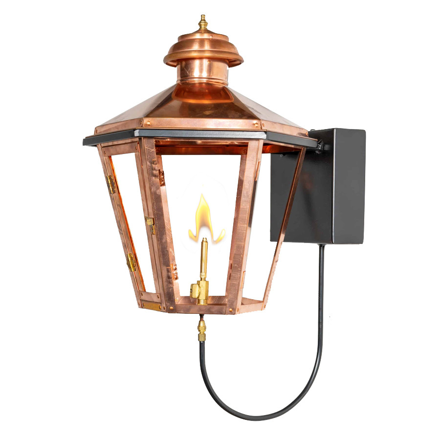 The Athena Copper Lantern - Estate Size | American Gas Lamp Works