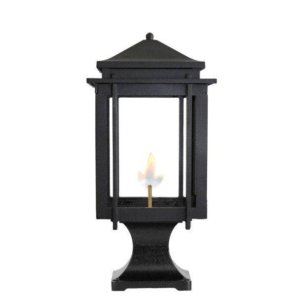 The Craftsman - Ready to Ship Natural Gas Pier Mounted Lamp