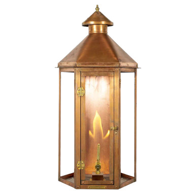 The Neptune Copper Gas Lantern - Midsize | American Gas Lamp