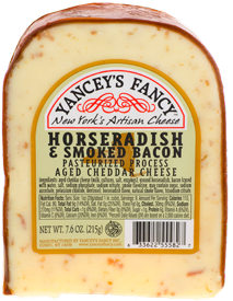 YANCEY'S FANCY SMOKED BACON & HORSERADISH CHEDDAR CHEESE. 7.6 OZ