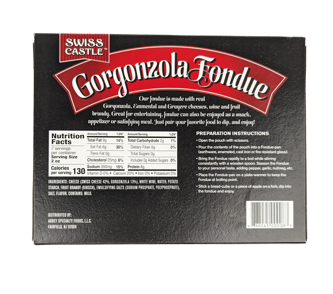 Swiss Castle - Gorgonzola Fondue 14 oz