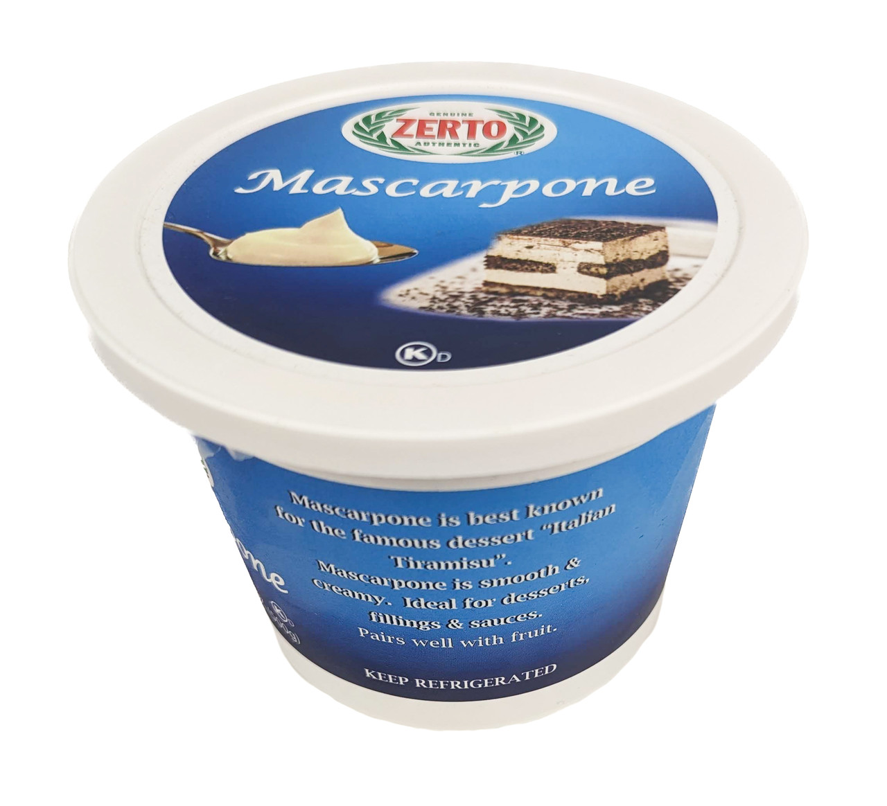 Mascarpone Zerto 17.6 oz or 500 gram - CheeseDelicatessen.com