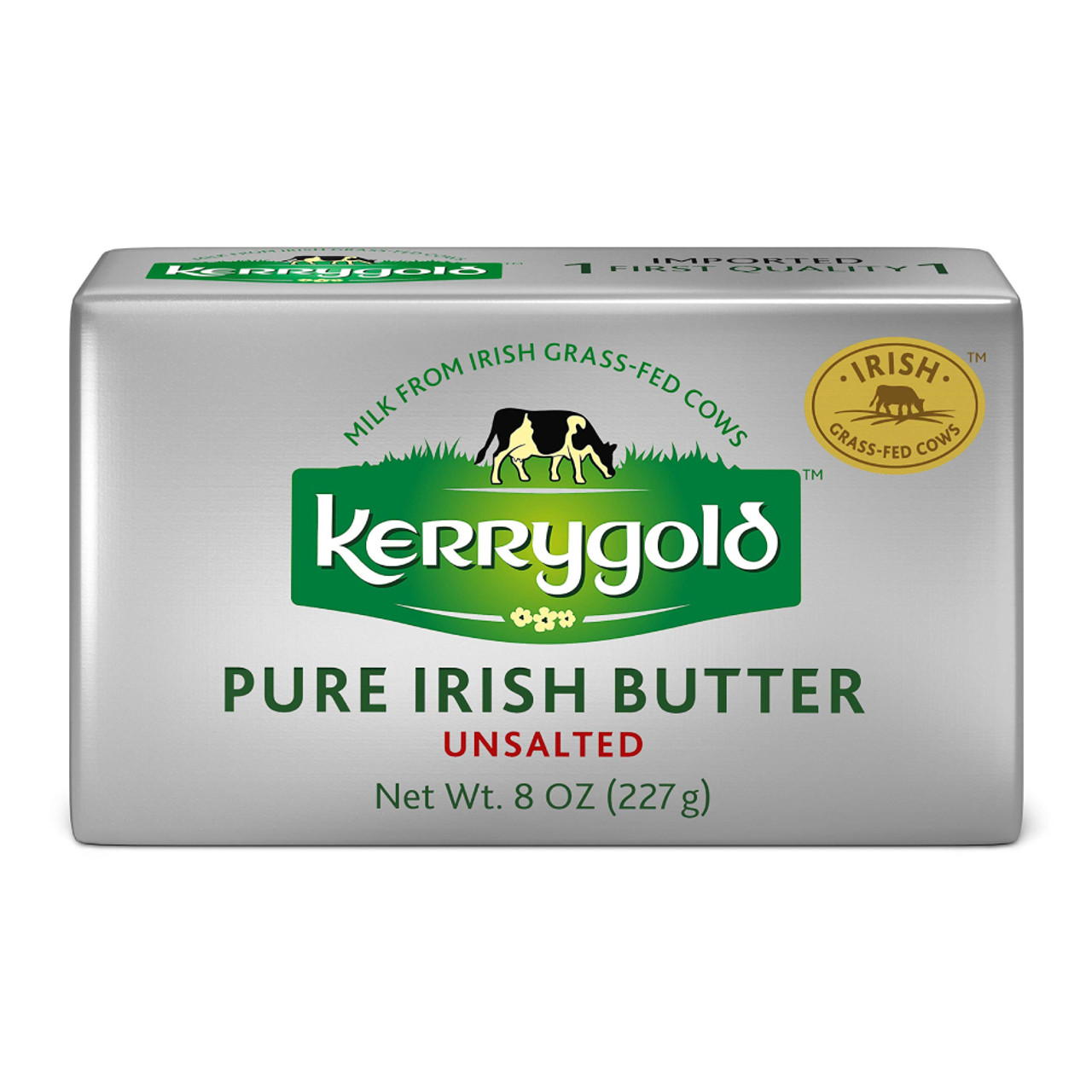 Kerrygold Butter, Pure Irish, Unsalted 8 Oz