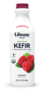 Organic Raspberry Low Fat Kefir, Lifeway, 32 oz