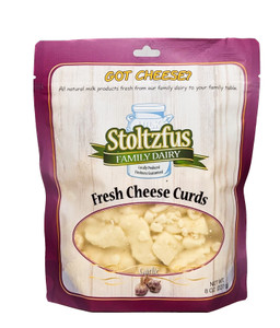 Stoltzfus Dairy Fresh Cheese Curds with Garlic Flavor 8 oz - Front View