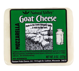 Natural Valley - Goat Cheese Mozzarella 8 oz - Front View Natural Valley - Goat Cheese Mozzarella 8 oz - Front View