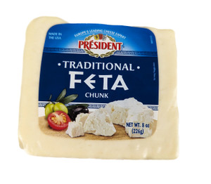 President - Feta Chunk 8 oz - Front View