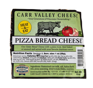 Carr Valley Cheese - Pizza Bread Cheese 6 oz - Front View
