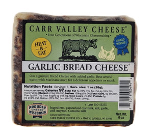 Carr Valley Cheese - Garlic Bread Cheese 6 oz - Front View