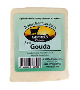 Breezy Meadows Farm - Raw Gouda 8 oz - Front View