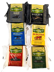 Kerrygold - 6 Flavor Variety Pack - Skellig Cheddar, Dubliner, Blarney Cheese, Swiss Cheese, Aged Cheddar, Reserve Cheddar