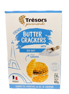 Tresors Gourmands - French Butter Crackers With Sea Salt 2.11 oz - Front View