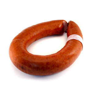 SMOKED GARLIC KIELBASY. SCHMALZ. 1LB