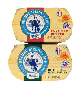 Isigny Ste Mere Salted and Unsalted Butter 8.8oz Pack of 2