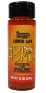 Farmer Dan’s Hot Honey – Chili Pepper Extract Infused Honey, 12 oz