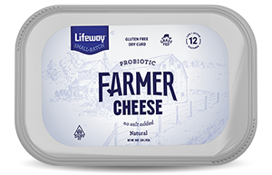 LIFEWAY OLD FASHIONED FARMERS CHEESE. 16 OZ. (SET OF 8)
