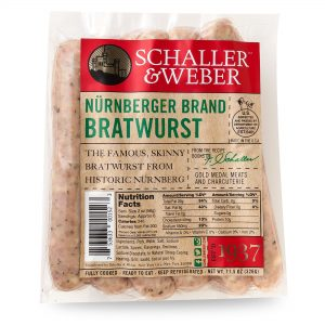 NÜRNBERGER BRATWURST. SCHALLER & WEBER. 12 OZ.
