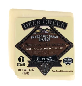 Deer Creek Specialty Cheddar, Proprietor's Grand Reserve, 7 Year Naturally Aged Cheese