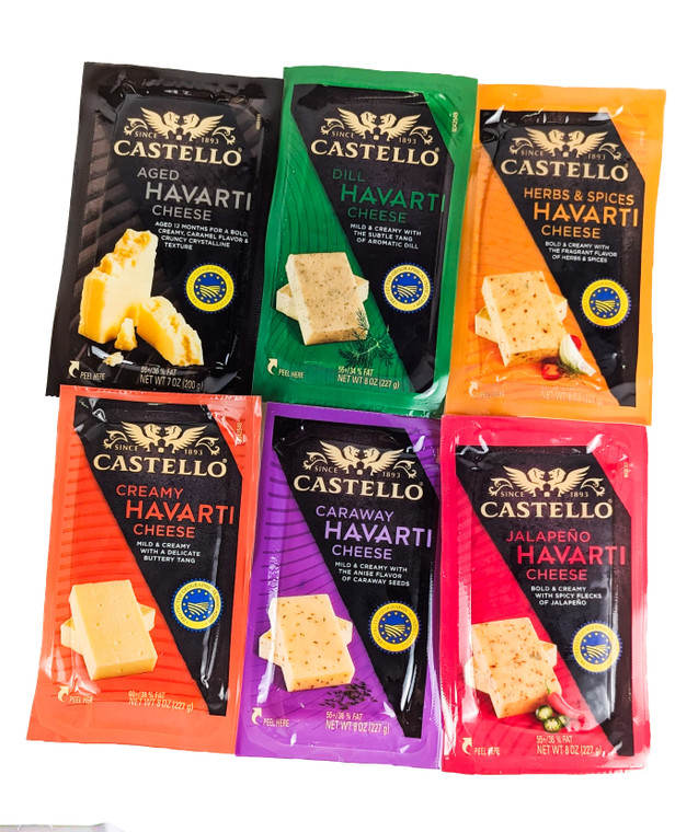Castello - Havarti with Set of 6 Flavors 7 oz - Front View