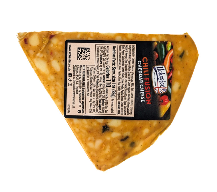 Ilchester - Chili Fusion Cheddar Cheese - Front View