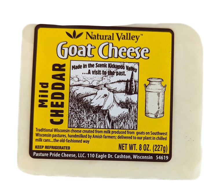 Natural Valley - Mild Cheddar Goat Cheese 8 oz - Front View