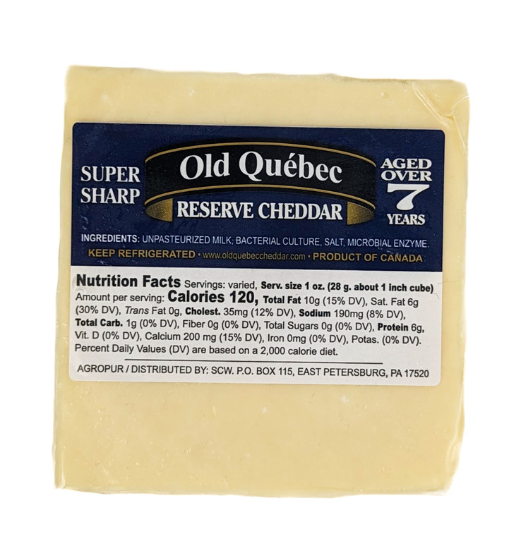 Old Quebec - 7 Year Aged Reserve Cheddar 7 oz - Front View