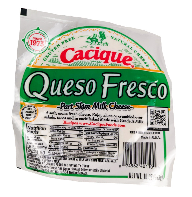 Cacique - Queso Fresco - Part Skim Milk Cheese 10 oz - Front View