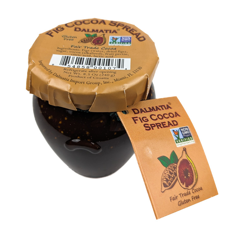Dalmatia - Fig Cocoa Spread 8.5 oz - Front Tag View