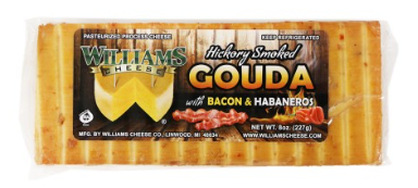 Williams Cheese - Hickory Smoked Gouda With Bacon & Habaneros Bar 8oz - Front View