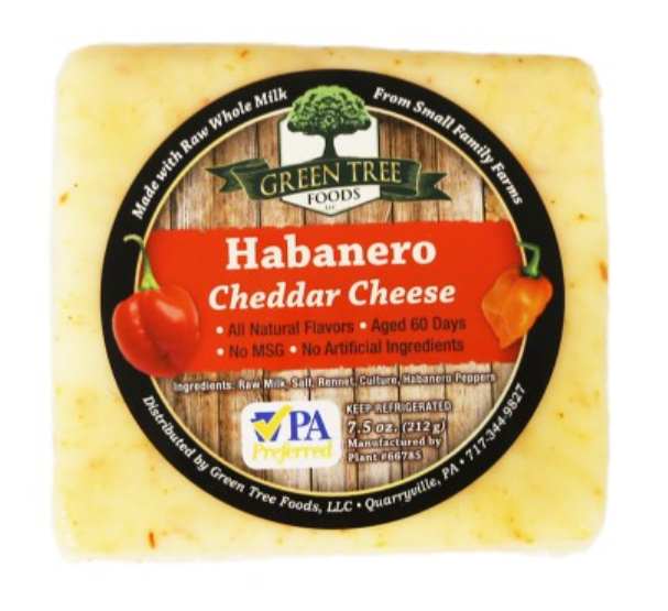 Green Tree - Habanero Cheddar Cheese 7.5 oz - Front View
