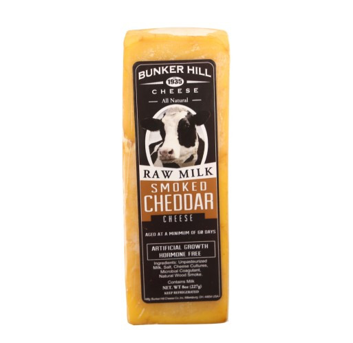 Bunker Hill - Raw Milk Smoked Cheddar 8 oz - Front View