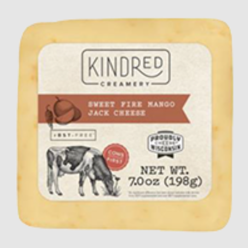 Kindred Creamery Sweet Fire Mango Jack Cheese 7oz
