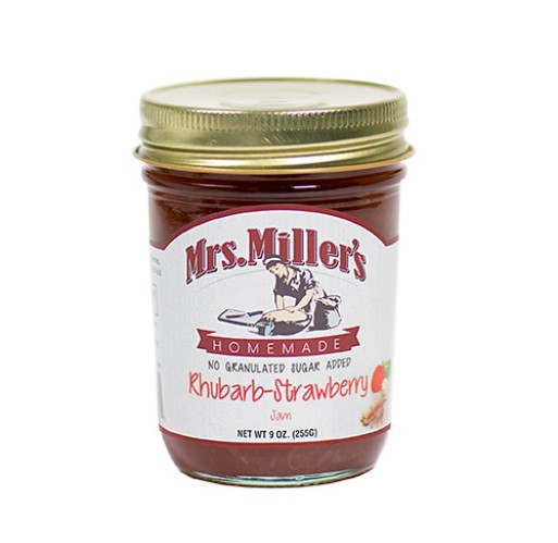 Mrs. Miller's No Granulated Sugar Added Rhubarb Strawberry Jam – 9oz