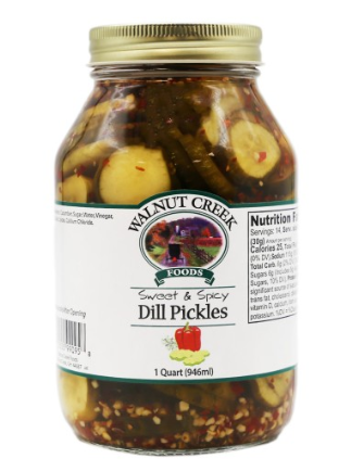 Walnut Creek Sweet & Spicy Dill Pickles – 1 Quart
