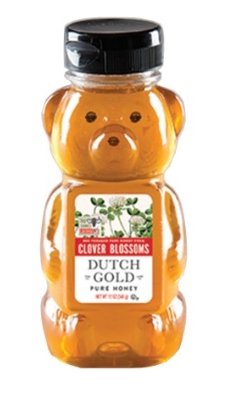 Dutch Gold Pure Honey – Clover Blossoms Bear, 12 oz
