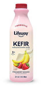 Banana-Strawberry Low Fat Kefir, Lifeway, 32 oz