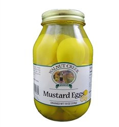 WALNUT CREEK AMISH MUSTARD EGGS GLASS JAR