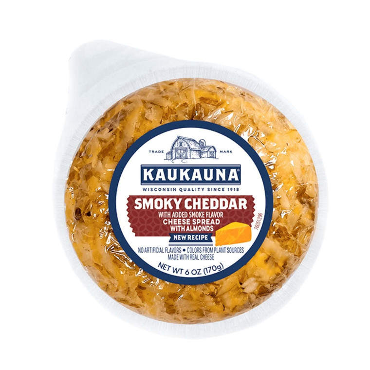 KAUKAUNA SMOKY CHEDDAR CHEESE BALL. 6 OZ