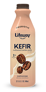 Cappuccino Low Fat Kefir, Lifeway, 32 oz
