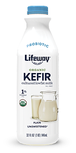 Organic Plain Low Fat Kefir, Lifeway, 32 oz