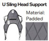 Hoyer Classic Padded U-Sling with Head Support Materials