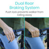 Vive Health Knee Walker Scooter Dual Rear Braking System