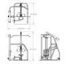 Wheelchair Accessible Lat Pull Down, by ProMaxima Product Measurements