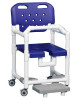 Elite Shower Chair with Footrest and Lap Bar Blue
