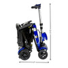 Drive Medical ZooMe Auto-Flex Folding Travel Scooter Size